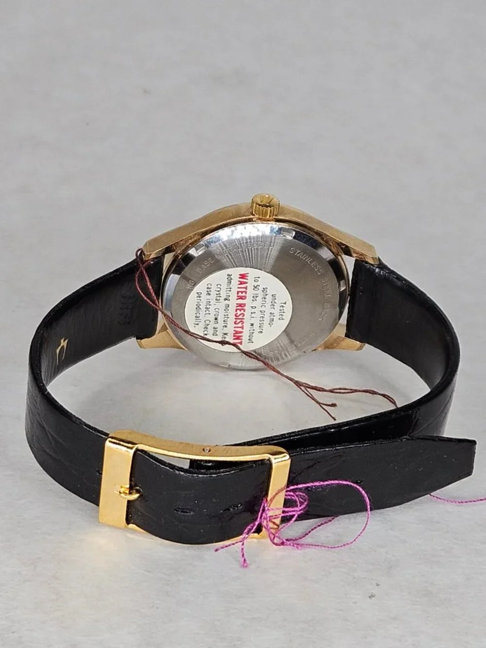 Bulova black metal watch